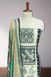 Floral Mirror Work Georgette Churidar Material