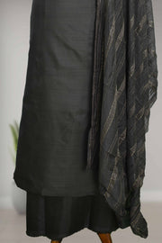 Silk Churidar Material with Sequin & Golden Thread Embroidery