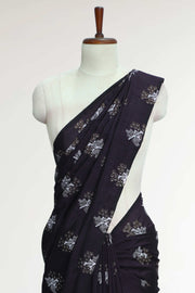 Semi Georgette Saree – Full Body Print Work