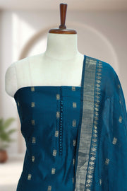 Silk Churidar Material Butta Work with Button