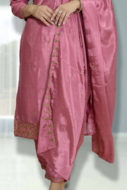 Silk Churidar with Stone Work