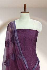 Silk Churidar Material – Thread Work with Button