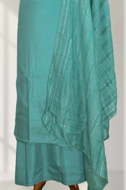 Silk Churidar Material with Golden Embroidery and Box Work