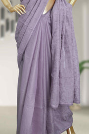 Fancy Cotton Saree with Floral Thread Work