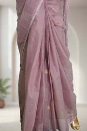 Cotton Silk Saree with Golden Butta & Thread Work