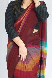 Malcotton Saree – Check Design