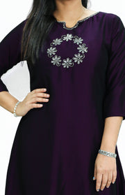 Rangeela Silk Flared Top – Beads & Sequins Work