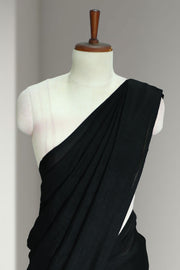 Black Saree – Plain Chiffon