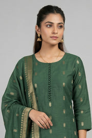 Silk Churidar Material Butta Work with Button