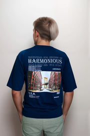 HOG & FOG Letter Print Five Sleeve T-Shirt