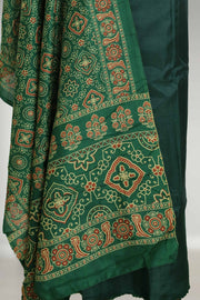 Silk Churidar Material with Button Design