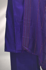 Silk Churidar Material – Golden Thread Work with Sequins