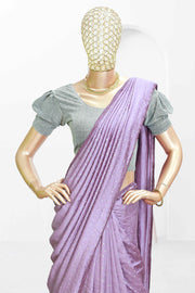 Fancy Vichitra Saree – Silver Glitter Elegance