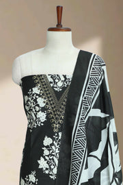 Cotton Churidar Material – Golden Thread & Sequins Work