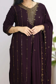 Churidar – Golden Embroidery Thread Work & Sequins