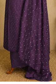Silk Churidar Material – Stone with Mirror Work