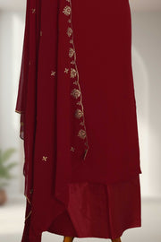 Georgette Churidar Material with Golden Embroidery Thread