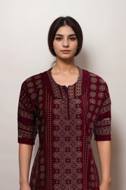 Ajrakh Print Cotton Nighty