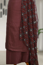 Printed Mirror Work Unstitched Dress Material