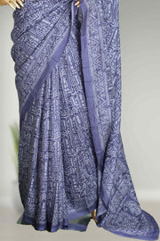 Georgette Saree with Body Print Work