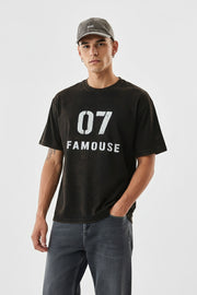 Hog & Fog Off-Shoulder Five Sleeve T-Shirt Print Design