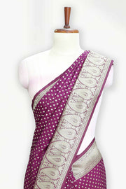 Banarasi Silk Saree with Body Butta & Border Design