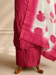 Silk Churidar Material – Butta Work & Mirror Pattern