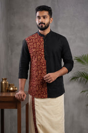 Paul Berg Traditional Ajrakh Print Kurta Dhothi Set