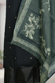 Silk Churidar Material with Golden Thread Work
