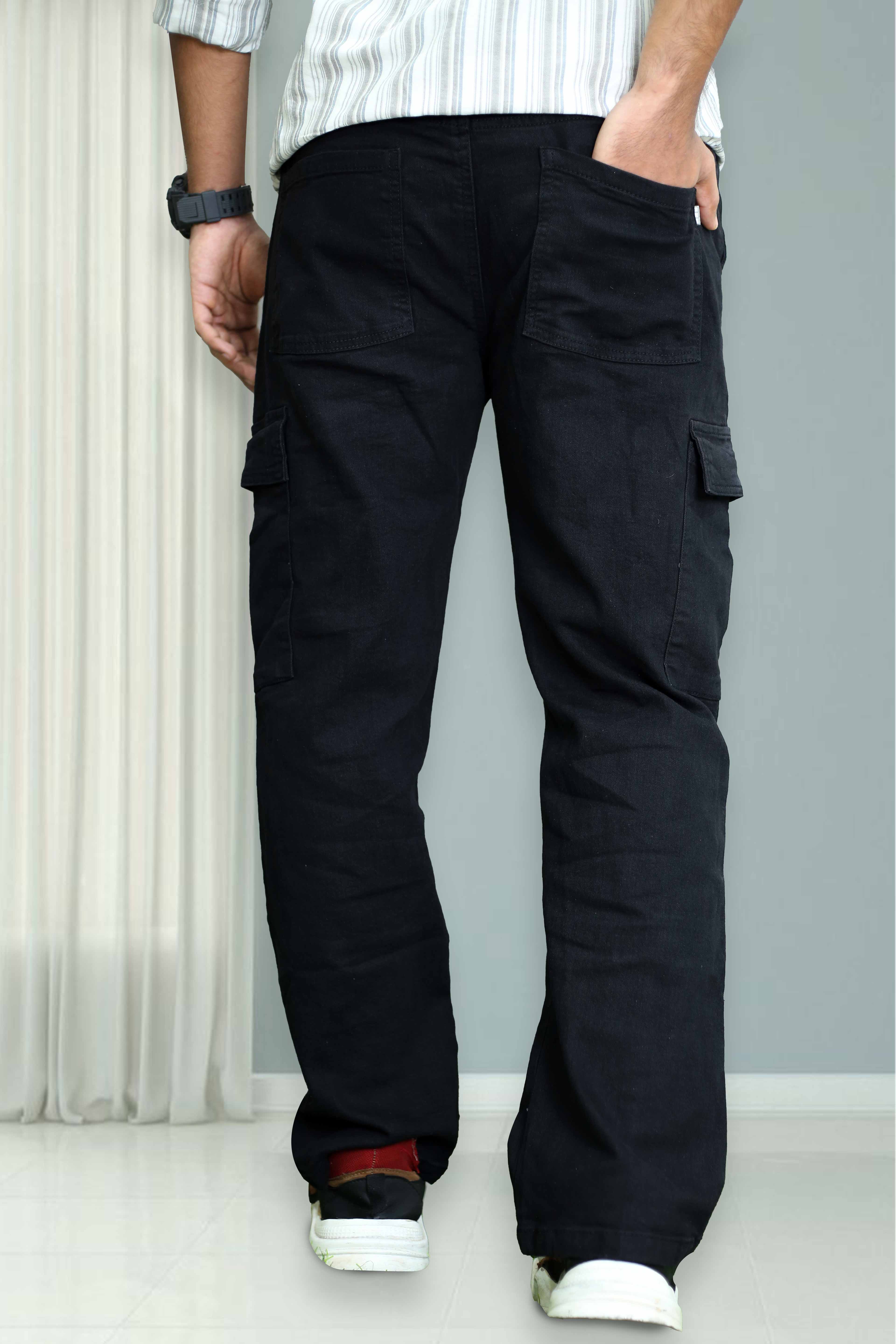 Cargo Pants Designer Denim Pants Men's Denim Cargo Pant – Plain Design