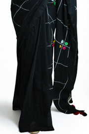 Malcotton Saree – Floral Thread Work