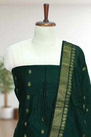 Silk Churidar Material Butta Work with Button
