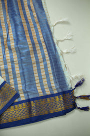 Soft Silk Saree – Check Pattern with Border