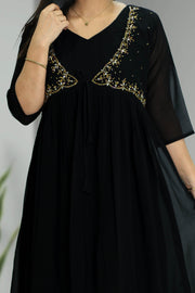 Overcoat Flared Kurti – Cut Bead, Sequins & Stone Work