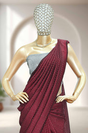 Fancy Saree – Small Silver Glitter Work