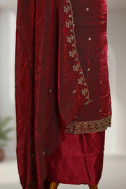 Fendy Churidar Material with Golden Embroidery & Sequins Work