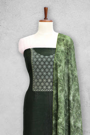 Silk Churidar Material – Embroidery & Sequins Work
