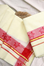 Set Mundu with Mural Print Border – XL Size (Single Set)