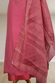 Silk Churidar Material with Stone & Embroidery Work