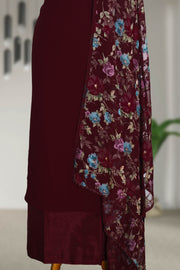 Georgette Churidar Material with Button Work