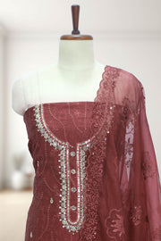 Silk Churidar Material – Embroidery Thread Work