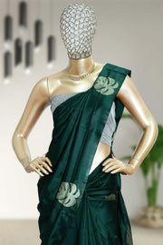 Soft Silk Saree with Floral Print & Tassels