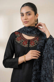 Silk Churidar Material – Floral Thread Work with Sequins