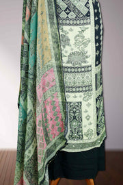 Floral Mirror Work Georgette Churidar Material