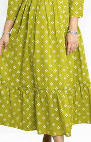 Cotton Kurti – Floral Thread & Sequins Work