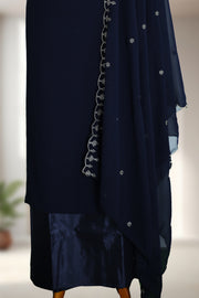 Elegant Goldwork Georgette Dress Material