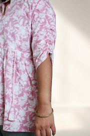 Cotton Short Kurti – Floral Charm