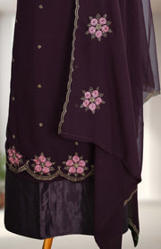 Georgette Churidar Material – Thread & Stone Work