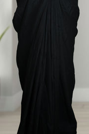 Black Saree – Plain Chiffon