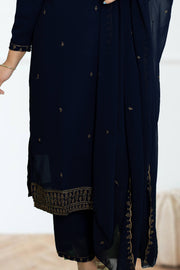 Churidar – Golden Embroidery Thread & Sequins Work